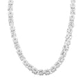 La Bella Italian Sterling Silver Byzantine Chain Necklace 22 Inches 81.52 Grams - Sticky add to cart bar
