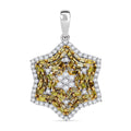 Doorbuster Blue and White Diamond 1.00 ctw Star Pendant in Platinum Over Sterling Silver - Sticky add to cart bar