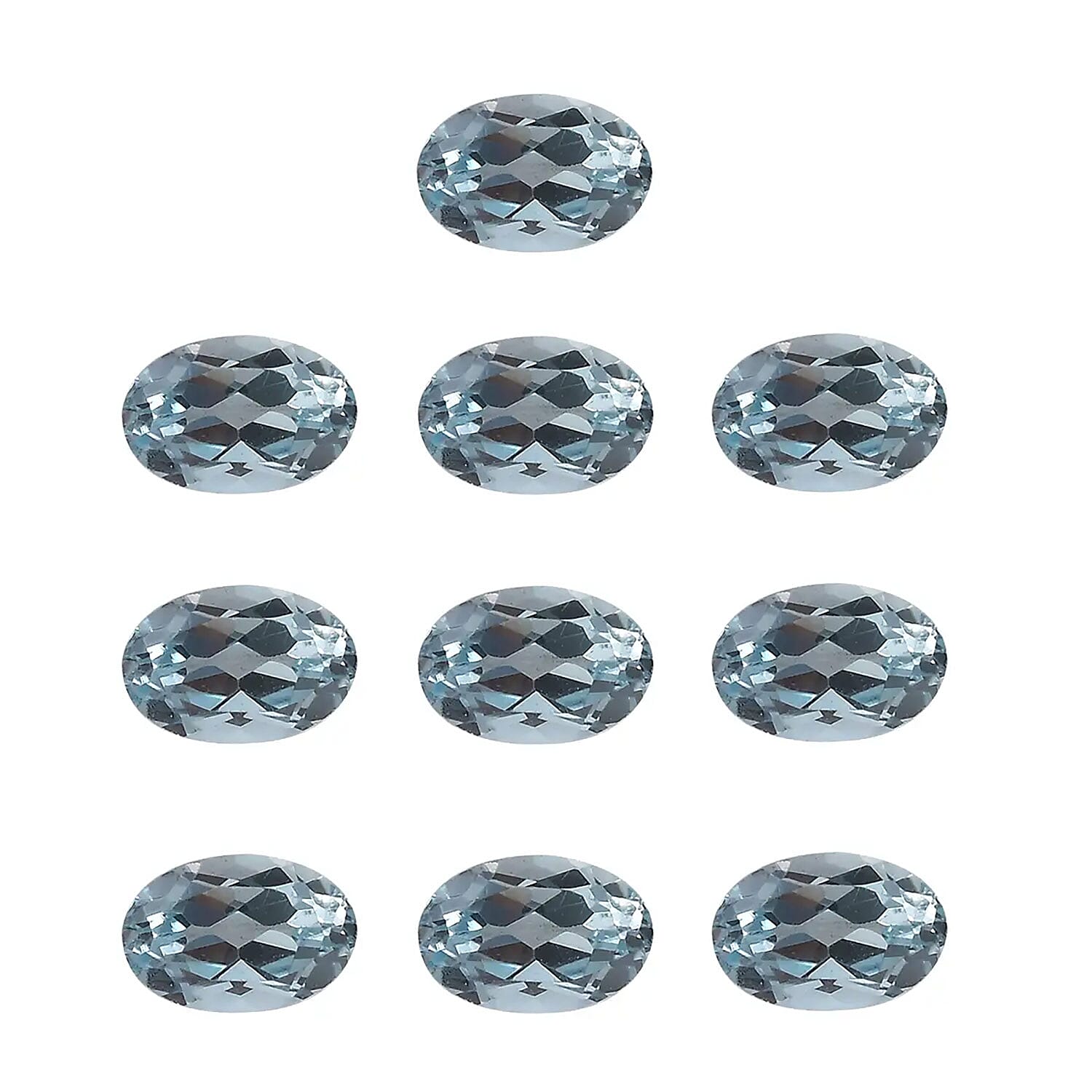 Premium Sky Blue Topaz Assorted Box (Ovl 6x4 mm) 4.67 ctw Loose Gemstone
