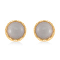 Natural Jade 5.90 ctw Solitaire Stud Earrings in 18K Vermeil Yellow Gold Over Sterling Silver - Sticky add to cart bar