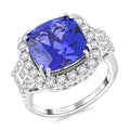 TONY DINIZ COLLECTION Certified & Appraised Rhapsody 950 Platinum AAAA Tanzanite, Diamond (E-F, VS) (1.07 cts) Ring (Size 10.0) (9.24 g) 7.75 ctw - Sticky add to cart bar