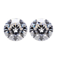 Moissanite Set of 2 (Rnd 4 mm) 0.47 ctw Loose Gemstone