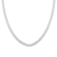 La Bella Italian Sterling Silver Popcorn Chain Necklace 20 Inches 22.40 Grams
