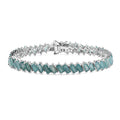 Grandidierite 10.60 ctw Bracelet in Rhodium Over Sterling Silver (6.50 In) (Del. in 8-10 Days) - Sticky add to cart bar