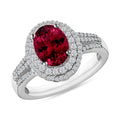 Luxoro Premium Ouro Fino Rubellite and G-H I1 Diamond Ring in 14K White Gold (Size 10.0) 3.00 ctw - Sticky add to cart bar