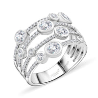 Doorbuster Modani 950 Platinum White Diamond G-VVS2  Ring (Size 10.0) (7.90 g) (Del. in 7-10 Days) 1.50 ctw