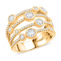 Modani White Diamond 1.40 ctw Ring in 18K Yellow Gold (Size 10.0) 7.10 Grams