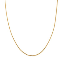 1.10mm Triple Spiga Wheat Chain Necklace in 14K Yellow Gold 18 Inches 1.70 Grams