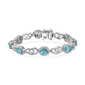 GP Betroka Blue Apatite and White Zircon 8.10 ctw Bracelet in Rhodium Over Sterling Silver (7.25 In) - Sticky add to cart bar