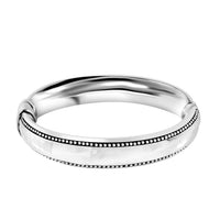Hammer Texture Bangle Bracelet in Sterling Silver (7.00 In) 24 Grams
