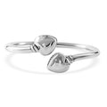 Heart Bypass Bangle Bracelet in Sterling Silver (7.00 In) 13 Grams - Sticky add to cart bar
