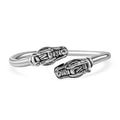 Dragon Bypass Bangle Bracelet in Sterling Silver (7.25 In) 15 Grams - Sticky add to cart bar