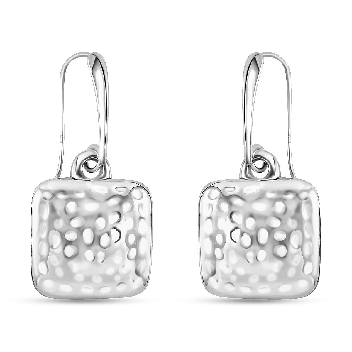 Square Dangle Earrings in Sterling Silver 8 Grams