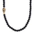 Black Obsidian, Multi Color Austrian Crystal Necklace (20 Inches) in Goldtone 201.54 ctw - Sticky add to cart bar