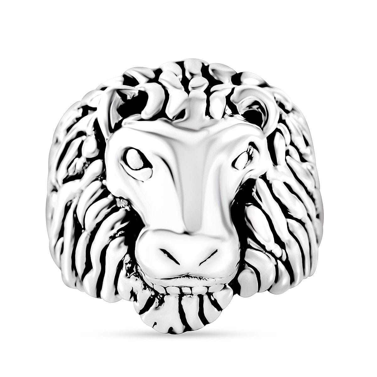 Sterling Silver Lion Head Ring (Size 10.0) 7.5 Grams