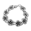 Sterling Silver Rose Bracelet (6.50 In) (16.76 g) - Sticky add to cart bar
