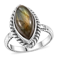 Artisan Crafted Malagasy Labradorite Ring in Sterling Silver (Size 10.0) 4.00 ctw