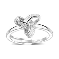 Sterling Silver Love knot Adjustable Ring 2.50 Grams