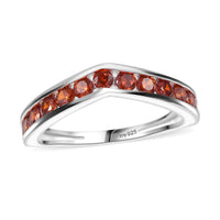 Simulated Diamond Wishbone Ring in Sterling Silver (Size 10.0) 1.15 ctw