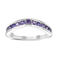 Simulated Diamond Wishbone Ring in Sterling Silver (Size 10.0) 1.15 ctw - Sticky add to cart bar