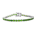 Chrome Diopside 6.60 ctw Tennis Bracelet in Rhodium Over Sterling Silve (6.50 In) (Del. in 8-10 Days) - Sticky add to cart bar