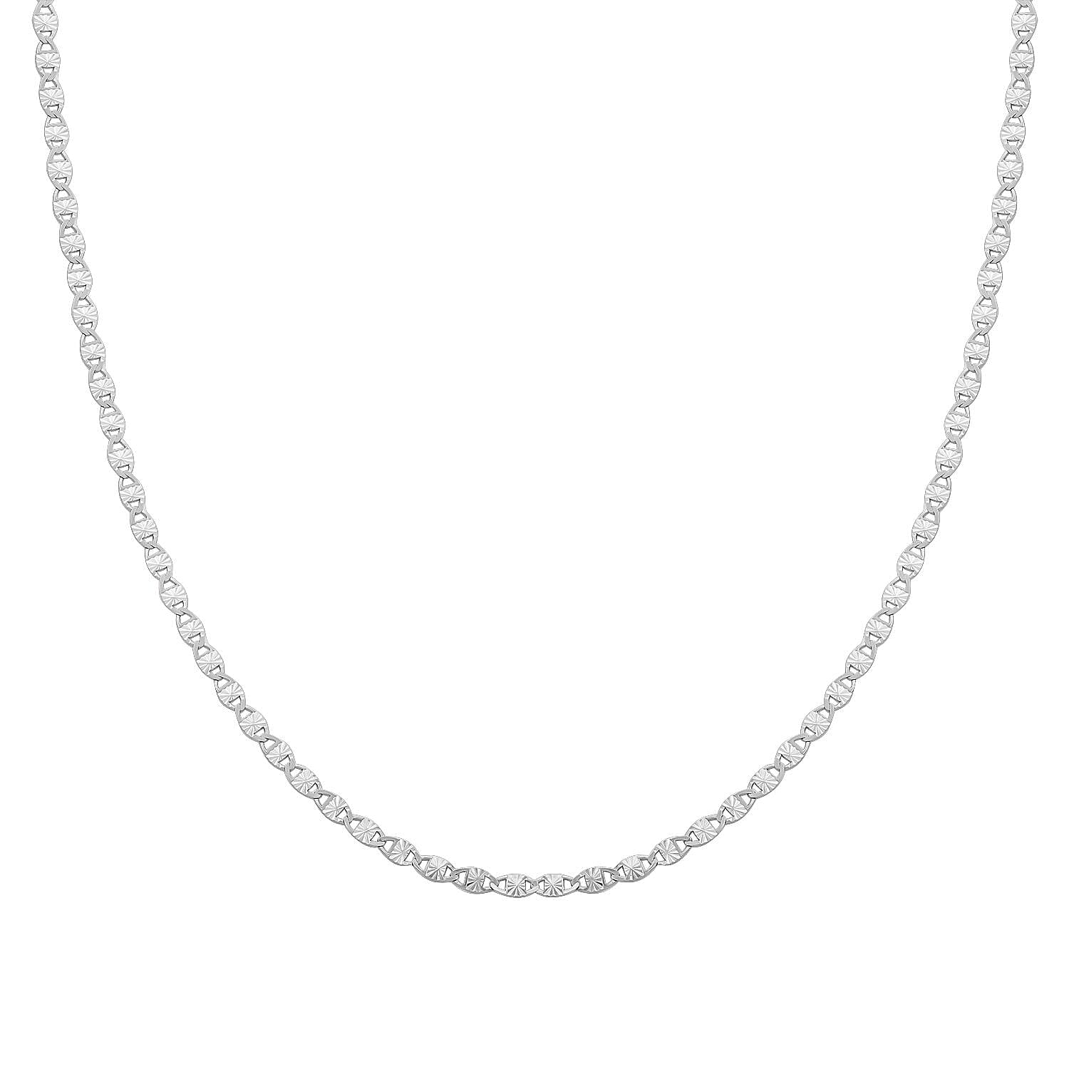 Anchor Chain Necklace in Sterling Silver 20 Inches 3 Grams