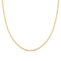 Chain Necklace in 14K Yellow Gold Over Sterling Silver 20 Inches 3 Grams