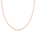 Chain Necklace in 14K Rose Gold Over Sterling Silver 20 Inches 3 Grams - Sticky add to cart bar