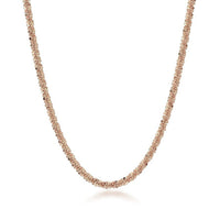 Necklace in 14K Rose Gold Over Sterling Silver 20 Inches 3.30 Grams