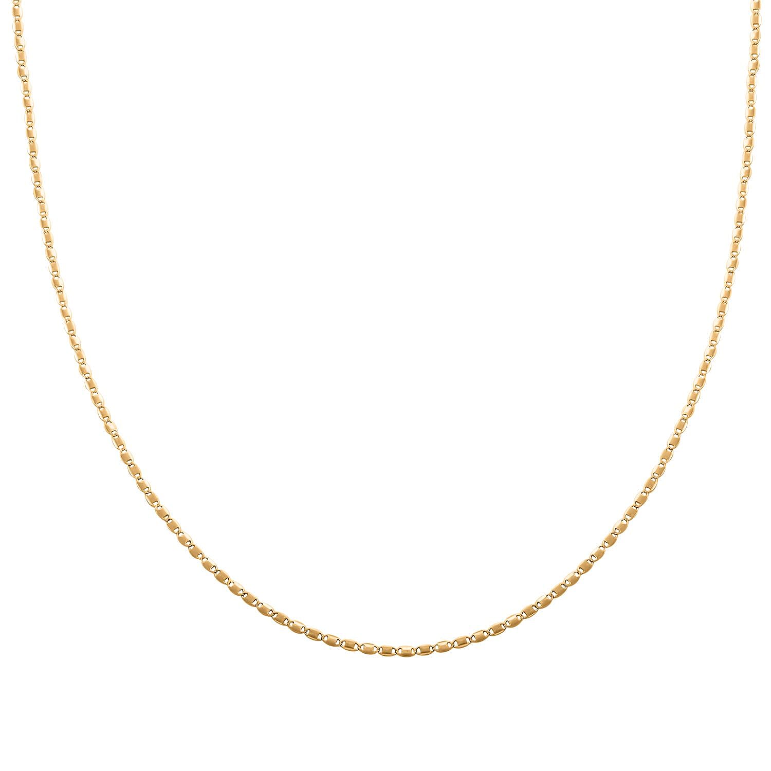 Chain Necklace in 14K YG Over Sterling Silver 24 Inches 2.60 Grams