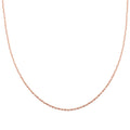 Chain Necklace in 14K Rose Gold Over Sterling Silver 24 Inches 2.60 Grams - Sticky add to cart bar