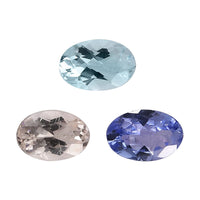 Premium Multi Gemstone Set of 3 (Ovl 6x4 mm) 1.07 ctw
