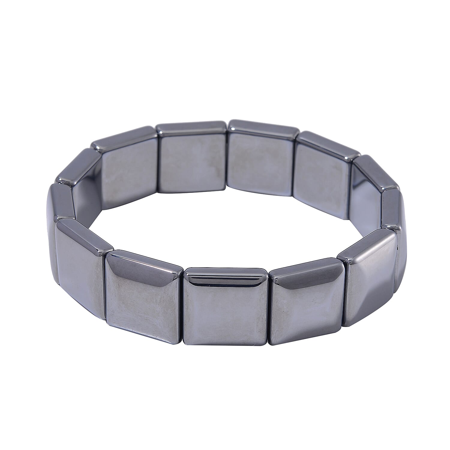 Terahertz 240.00 ctw Square Block Stretch Men's Bracelet (8-8.5In)