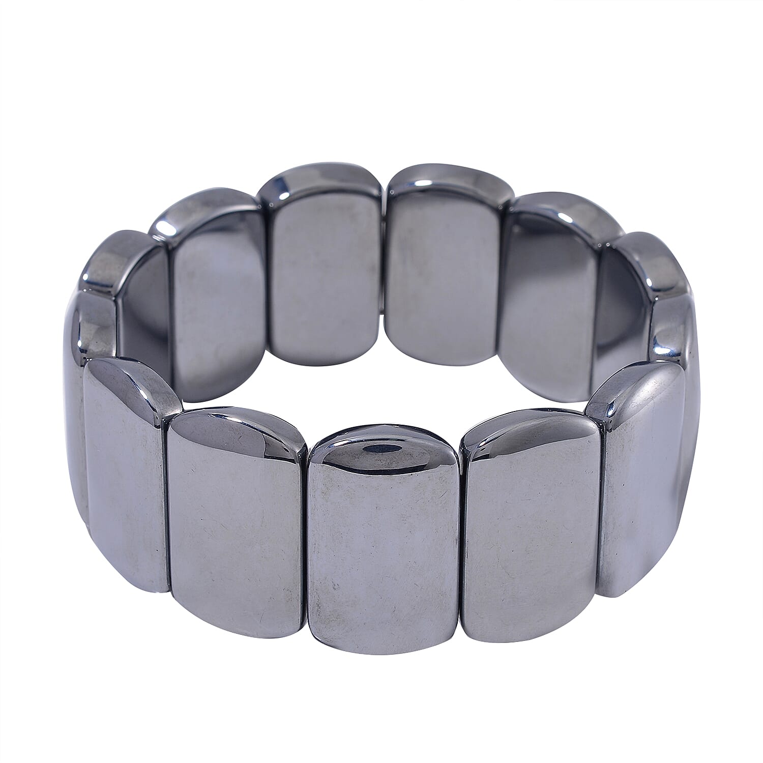 Terahertz 440.00 ctw Cushion Shape Block Stretch Men's Bracelet (7.5-8In)