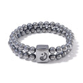 Terahertz 200.00 ctw Carved and Beaded Stretch Men's Bracelet (8-8.5In) - Sticky add to cart bar