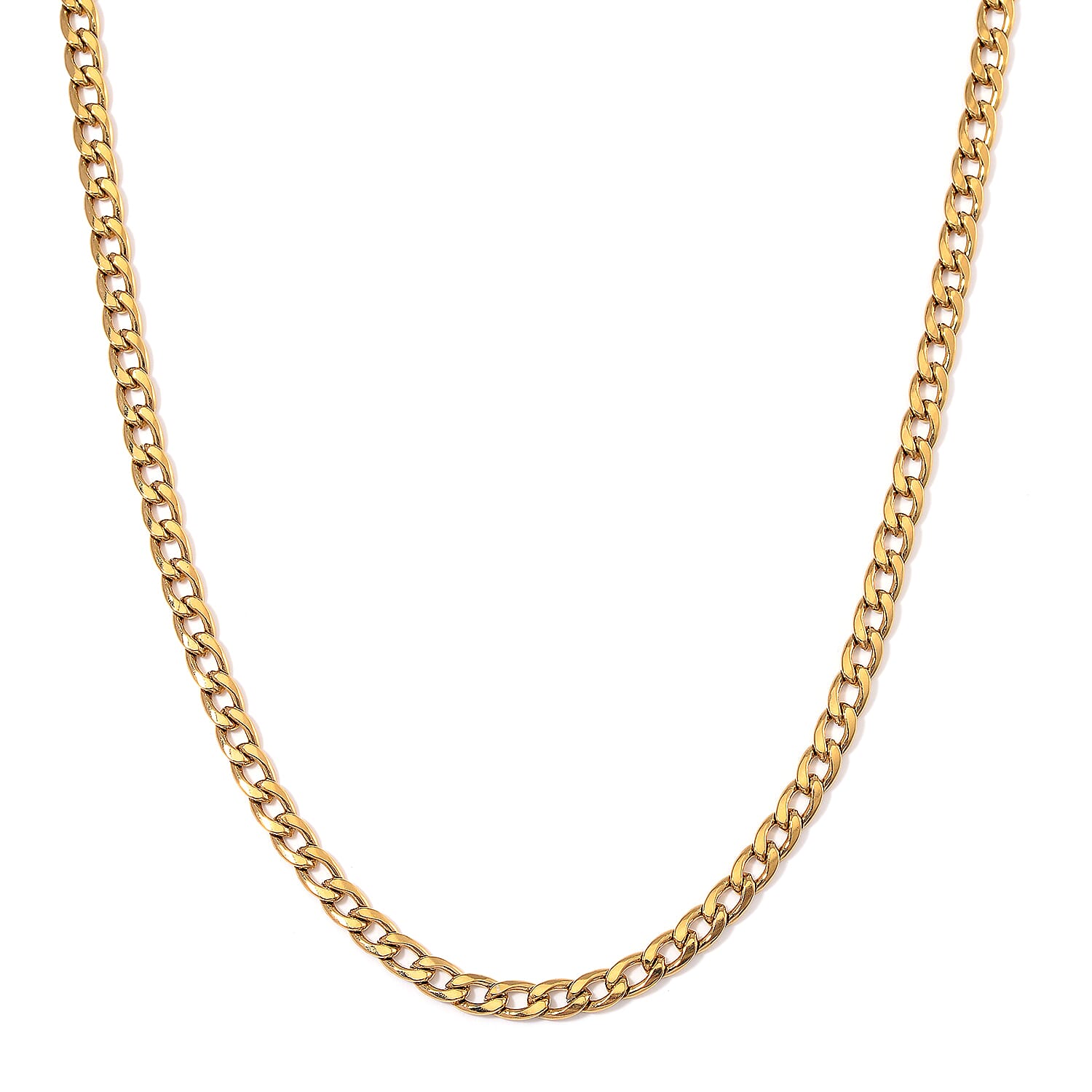 6mm Cuban Chain Necklace (24 Inches) in ION Plated YG Stainless Steel