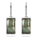 Doorbuster Karis Malagasy Labradorite Lever Back Earrings in Platinum Bond 14.30 ctw - Sticky add to cart bar