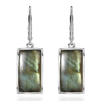 Doorbuster Karis Malagasy Labradorite Lever Back Earrings in Platinum Bond 14.30 ctw