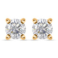 Moissanite Solitaire Stud Earrings in 18K Vermeil YG Over Sterling Silver 0.50 Carat Total Weight - Sticky add to cart bar