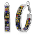 Multi Color Austrian Crystal Earrings in Stainless Steel - Sticky add to cart bar
