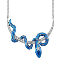 Austrian Crystal Necklace in Silvertone 20 Inches