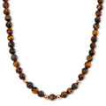 Tigers Yellow Eye Beaded Necklace 20 Inches in 14K RG Over Copper and Stainless Steel Lock 330.00 ctw - Sticky add to cart bar
