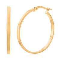 14K Yellow and White Gold 21.2X6mm Hoop Earrings (3.3 g)
