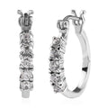 Simulated Diamond 2.00 ctw Hoop Earrings in Stainless Steel - Sticky add to cart bar
