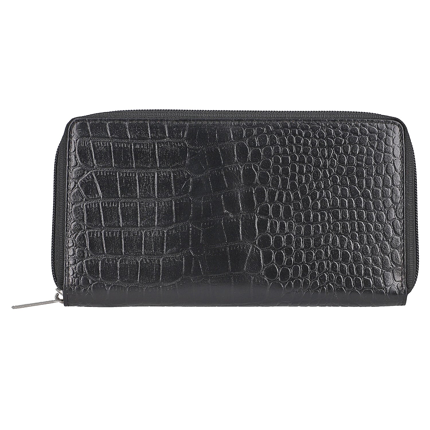 "RFID Protected 100% Genuine Leather Women's Wallet SIZE: 7.5(L)x4.5(W) inches COLOR: Black "
