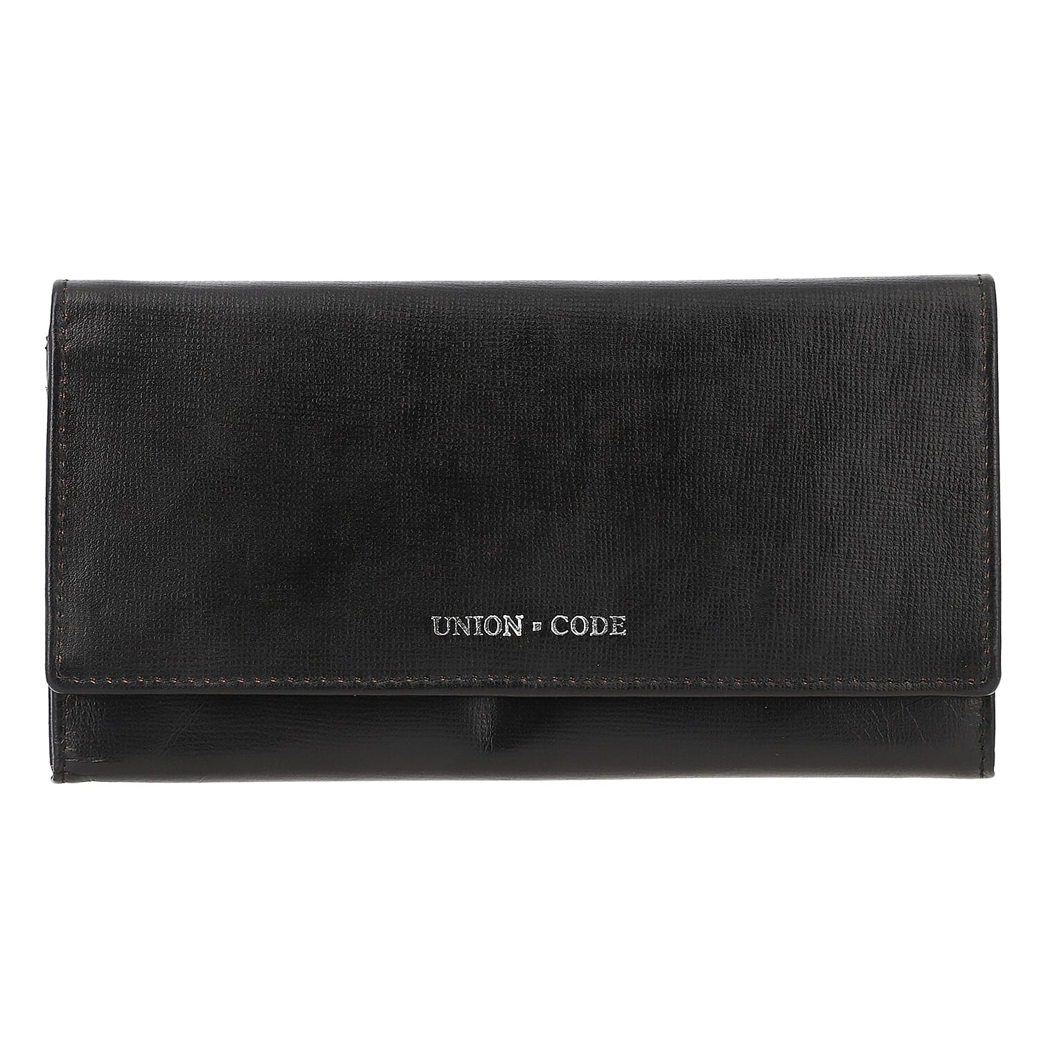 UNION CODE RFID Protected 100% Genuine Leather Wallet with Snap Closure