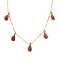 Sapphire Drop Necklace 17 Inches in 14K Yellow Gold Over Sterling Silver 1.70 ctw - Sticky add to cart bar