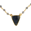Malagasy Labradorite Necklace 18 Inches in 14K Yellow Gold Over Sterling Silver 8.55 ctw - Sticky add to cart bar