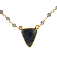 Malagasy Labradorite Necklace 18 Inches in 14K Yellow Gold Over Sterling Silver 8.55 ctw