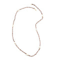 Freshwater Pearl and Mozambique Garnet Necklace 36 Inches in 14K Yellow Gold Over Sterling Silver 24.80 Grams 45.75 ctw - Sticky add to cart bar